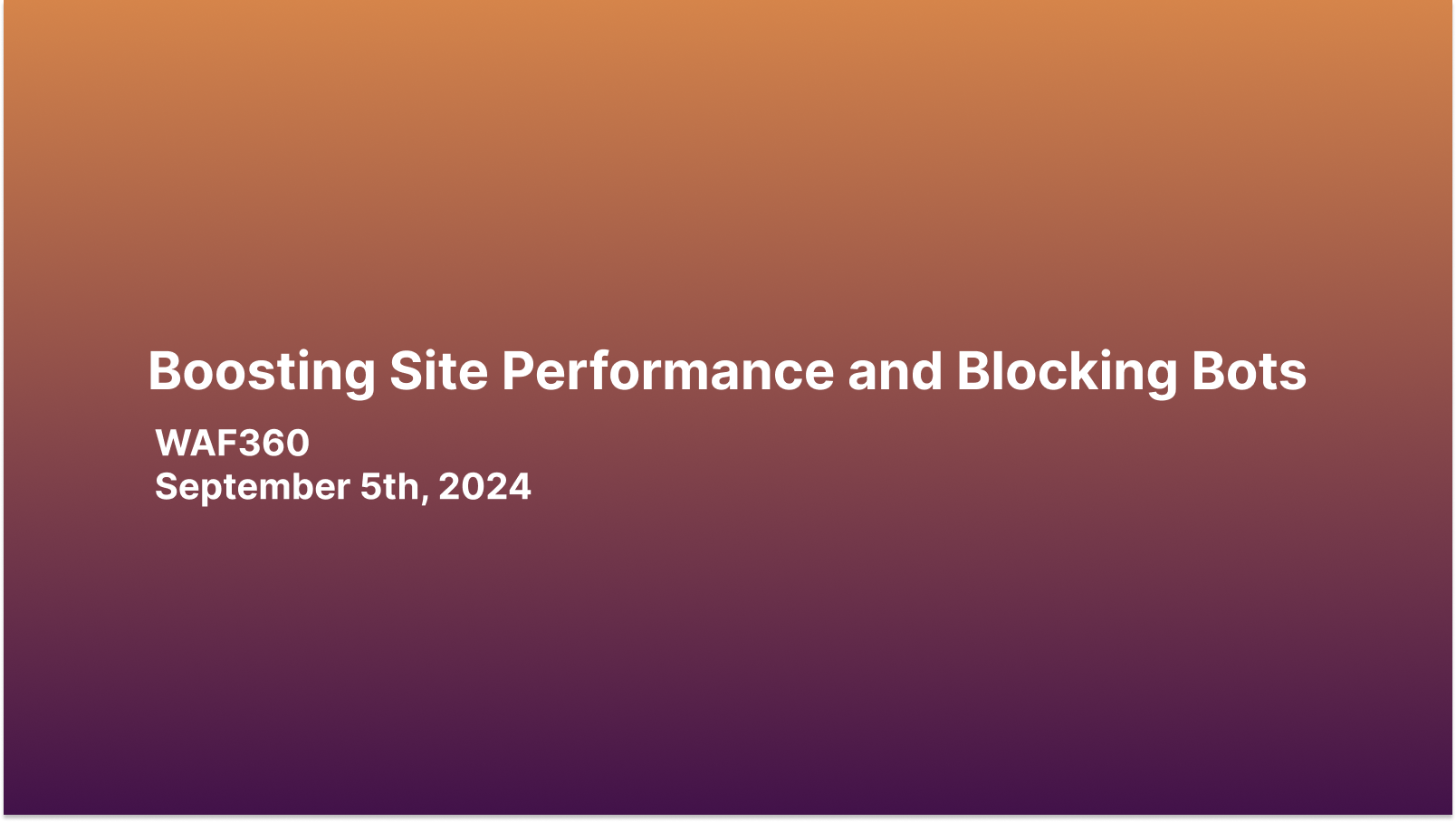Boosting Site Performance and Blocking Bots with Transfon Security