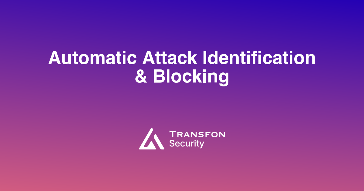 Automatic Attack Identification & Blocking